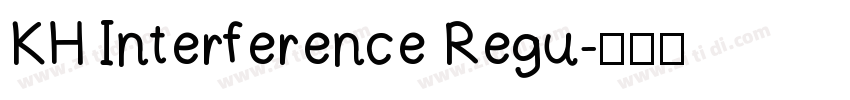 KH Interference Regu字体转换